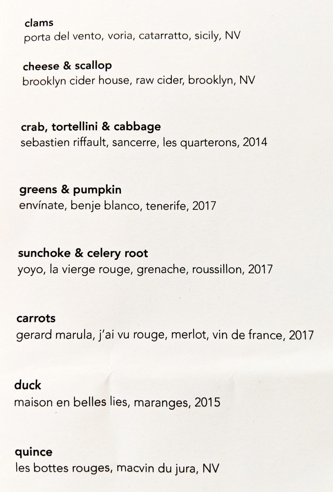 17 - wine menu
