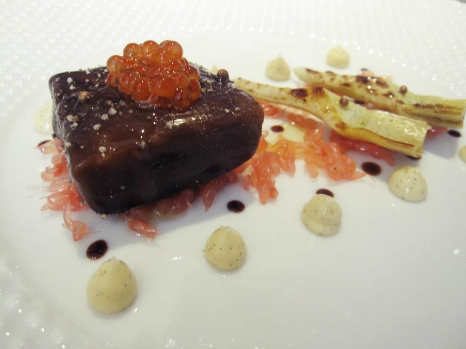 6. salmon poached in liquorice